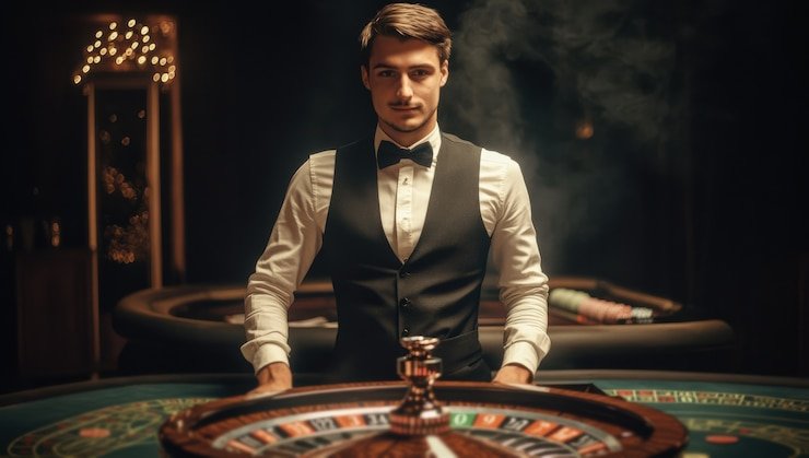 Ilustrasi representasi layanan bantuan pelanggan dan dukungan untuk pengguna oceanslot88